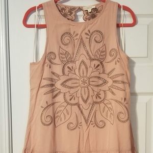 Womens ODDY Pinky-Mauve Dress Size M Keyhole Back